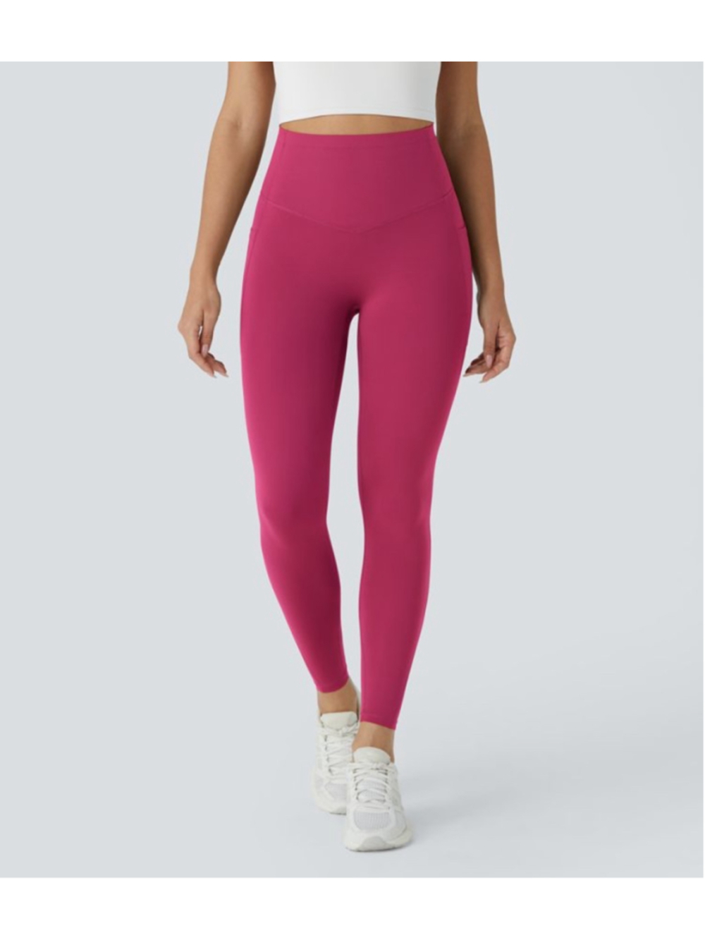 Halara UltraSculpt™ High Waisted Tummy Control 7/8 Leggings Fuchsia Sz S NWT